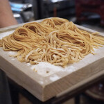 ペレグリーノ - 本日のパスタマシンを使って切り分けたパスタ