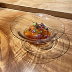 焼き鳥 とりら - 胸刺し卵黄ソース