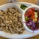 女王さまのスパカリー - カレーのご飯は５０円足してコンニャクライスにしてもらいました。