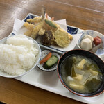 やもめ - 天ぷら定食　1100円