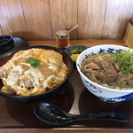 うどん大文字  - カツ丼¥759＋うどん小¥165＋トッピング肉¥220