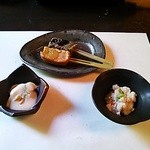 奈良町豆腐庵 こんどう - 半兵衛麩の生麩田楽　白和え　おから豆腐