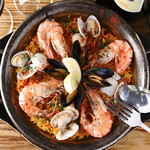 Fisherman style seafood paella