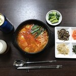 Kilimanjaro Sakaten - 浅間名水 プレミアム・クリア のアテは "チーズスンドゥブ"