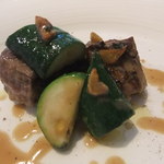 エノテカ・ラ・リコルマ - 2012/08　広尾町アップル草原ポーク肩ロース肉とソガイ農園のズッキーニのグリーリア