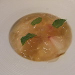 エノテカ・ラ・リコルマ - 2012/08　ももと白ワインのゼリー。