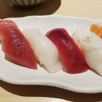 鮮魚・お食事処 山正 - 日替わりのにぎり 1200円(税込)　の一部