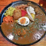 スパイスカレー ペドロ - 全部のせ合がけカレー」1200円（税込）