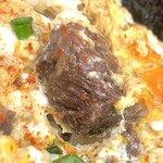 はなちゃんうどん  - 牛たま丼の肉！！アップの図！