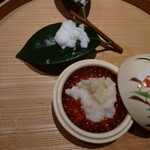 金澤 平山 - いくら 自然薯  山葵    雪にみたてた卵白