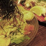 Soba Izakaya Azasu - 大根とホタテのサラダ・タコ刺し