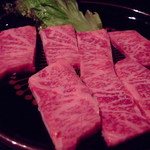 一力 - 佐賀牛特上カルビ２０００円１人前画像ですがステーキの様です。１５０gくらいありそうです。予算があればイチオシです。