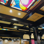長岡 甲羅本店 - ステンドグラス風照明でした