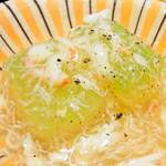 旬菜料理 山灯 - 「冬瓜の水晶煮　かにあんかけ」：トロッと、蟹うま～♪