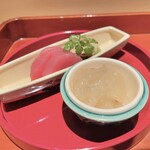 銀座 しのはら - お造り：伊勢海老と鮪