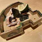 銀座 しのはら - 虎河豚の白子焼き