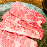 Wagyu beef zabuton thinly sliced