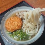 純手打うどん よしや - 麺のリフトアップ