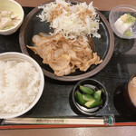 極楽湯 - 豚の生姜焼き定食820円