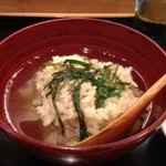 割烹　船生 - 鯛茶漬けは、炊き込みご飯と出汁のＷ効果。