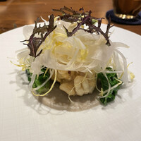 le・sud - タラの白子のフリット　新牛蒡のソース　カリッと揚がったフリットの中にクリーミーな白子が良い⭐️⭐️⭐️⭐️