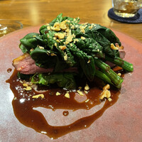 le・sud - 鴨のロースト　皮目がカリッと焼かれた美味しいロースト。上に乗ったチヂミほうれん草も旨し⭐️⭐️⭐️⭐️