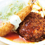 手ごねハンバーグ＆海老フライセット