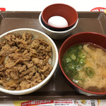 すき家 - 牛丼モーニングセット(並盛)¥500