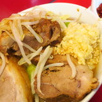 ラーメン二郎 - ラーメン小＋ニンニク多め＋白ネギ