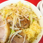 ラーメン二郎 - ラーメン小＋ニンニク多め＋白ネギ