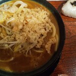 本格手打 いわしや - カレーうどんと、おむすびの形をしたカレーのライス（笑）
