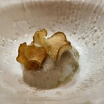 セルサルサーレ - アオリイカの温製サラダ スモークしたバター 菊芋