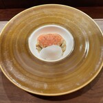 セルサルサーレ - セイコガニのお出汁と伊勢海老のエキスのおじや ネパールの山椒と生姜の泡
