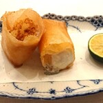 フルタ - 聖護院蕪の春巻き  白子の春巻き