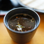 Memmen Tei Soba Gozen - 蕎麦湯を入れるとこんな感じ