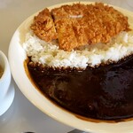 コクドウカレー - ロースカツカレー（辛口　黒　ライス大盛）