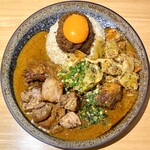 吉田カレー  - ミックス 並・豚・中華アチャール・角切りローストポーク（限定）
      