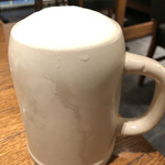 Tsubame Kicchin - これは中生。ランチビールはこの半分くらいのグラス。