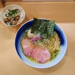 らぁめん 倉井 - 塩らぁめん800円+肉めし200円