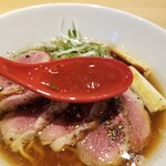 Kamoyasan - あいち鴨チャーシュー麺のスープ