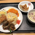 大阪王将 - 牛カルビ炒飯 餃子3個セット
