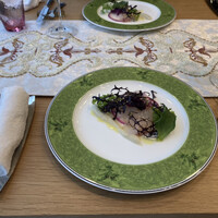 クリマ ディ トスカーナ - - 本日の前菜 　館山 ヒラメ 　小カブ バーニャソース 　インサラータ