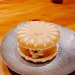 炭火割烹 白坂 - ⚫リンゴジャム　カルバドス酒アイスクリーム