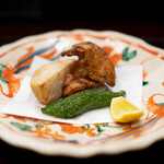 鳥田中 - 天然とら河豚の唐揚げ　京都府産海老芋唐揚げ