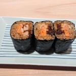 匠 進吾 - あん肝とスイカの奈良漬けの巻き寿司