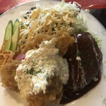 Bistro武田屋 - 武田屋セット(チキン南蛮ハーフ&デミグラスソースハンバーグ)