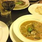 キノコのトマトクリ−ムカレ−とギアラ・シャクティ・マサラ