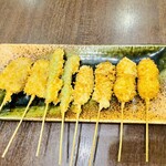 Kushikatsusemmontenasahi - 牛肉・青唐・ウィンナー・うずら卵