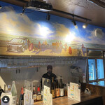 Nikugyosai Suzu - 海好きオーナーの為に七里ヶ浜絵描、亀山和明さんの大きな絵を描いてくださりました！