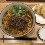Ikaduchi Udon - 牛肉カレーうどん、かしわ天